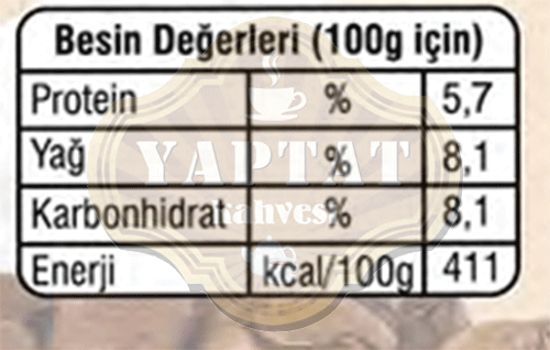 Damla sakızlı Türk kahvesi kaç kalori