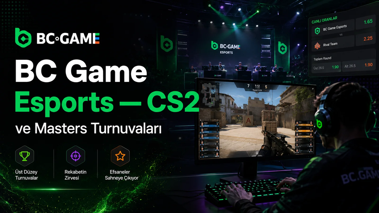 BC Game esports CS2 ve Masters turnuvaları